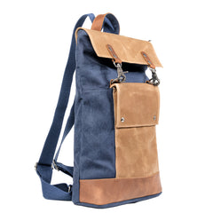 Cool Canvas Leather Mens Womens British 14'' Style College Computer Backpack Travel Backpack for Men - iwalletsmen
