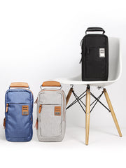 Cool Oxford Cloth PVC Men's Black Sling Bag Chest Bag One Shoulder Backpack For Men - iwalletsmen