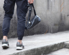 Cool OXFORD CLOTH PVC Black Men's One Shoulder Backpack Sling Bag For Men - iwalletsmen