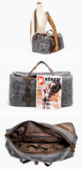 Casual Waxed Canvas Mens Large Travel Waterproof Weekender Bag Shoulder Duffle Bag for Men - iwalletsmen