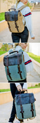 Vintage Canvas Mens Womens Large Pink College Backpack 14'' Green Travel Backpack Computer Backpack For Men - iwalletsmen