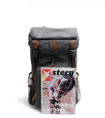 Cool Canvas Mens Retro Large 15‘’ Backpack Travel Backpack Hiking Backpack for Men - iwalletsmen