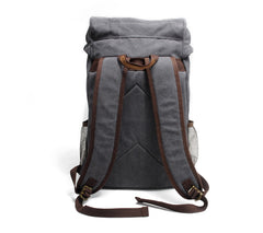 Cool Canvas Mens Retro Large 15‘’ Backpack Travel Backpack Hiking Backpack for Men - iwalletsmen