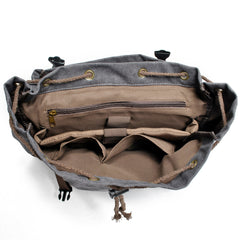 Cool Canvas Mens Retro Large 15‘’ Backpack Travel Backpack Hiking Backpack for Men - iwalletsmen