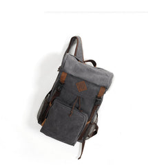 Cool Canvas Mens Retro Large 15‘’ Backpack Travel Backpack Hiking Backpack for Men - iwalletsmen