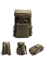 Cool Canvas Mens Retro Large 15‘’ Backpack Travel Backpack Hiking Backpack for Men - iwalletsmen