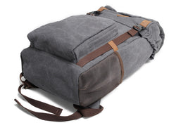 Cool Canvas Mens Retro Large 15‘’ Backpack Travel Backpack Hiking Backpack for Men - iwalletsmen