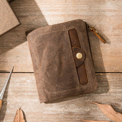 Cool Canvas Mens Small Wallet Bifold Vintage billfold Wallets for Men - iwalletsmen