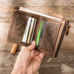Cool Canvas Mens Small Wallet Bifold Vintage billfold Wallets for Men - iwalletsmen