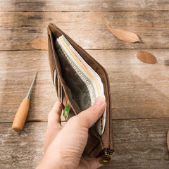 Cool Canvas Mens Small Wallet Bifold Vintage billfold Wallets for Men - iwalletsmen