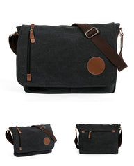 Cool Casual Canvas Womens Mens Side Bag 14'' Shoulder Bag Khaki Messenger Bag For Men - iwalletsmen