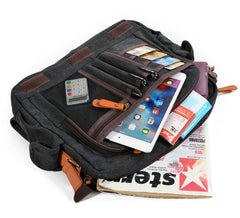 Cool Casual Canvas Mens 15.6'' Side Bag Shoulder Bag Large Messenger Bag For Men - iwalletsmen