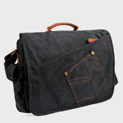 Cool Casual Canvas Mens 15.6'' Side Bag Shoulder Bag Large Messenger Bag For Men - iwalletsmen