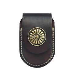Cool Handmade Leather Mens Zippo Lighter Cases With Belt Loop Chocolate Lighter Holders For Men - iwalletsmen