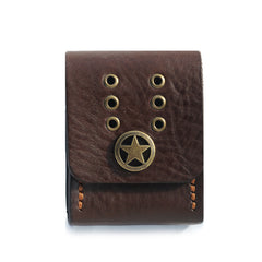 Cool Coffee Handmade Leather Mens Zippo Lighter Cases Standard Zippo Belt Loop Lighter Holders For Men - iwalletsmen