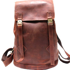Cool Coffee Mens Leather Backpacks Travel Backpacks Laptop Backpack for men - iwalletsmen
