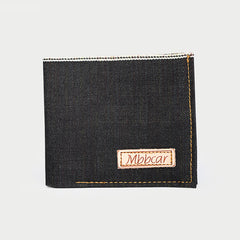 Black Wallet Cool Denim Mens Jean Slim billfold Wallet Bifold Jean Small Wallets For Men - iwalletsmen