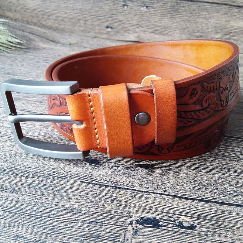 Coffee Leather Belt