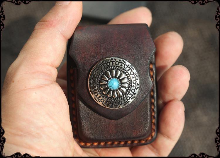  Handcrafted Leather Lighter Case - LOSHARHER Sleek and Compact  Sleeve to Keep Your Zippo Lighter Safe and Secure : Everything Else