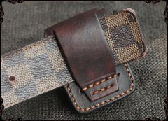 Cool Handmade Coffee Leather Mens Classic Zippo Lighter Case With Belt Loop Standard Lighter Holder for Men - iwalletsmen