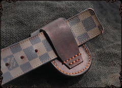 Cool Handmade Brown Leather Mens Car Key Case Car Key Holder with Belt Loop For Men - iwalletsmen