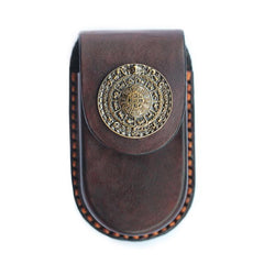 Cool Handmade Brown Leather Mens Car Key Case Car Key Holder with Belt Loop For Men - iwalletsmen