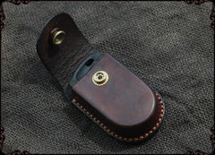 Cool Handmade Brown Leather Mens Car Key Case Car Key Holder with Belt Loop For Men - iwalletsmen
