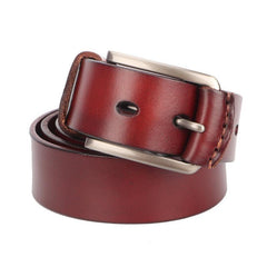 Cool Handmade Buckle Black Leather Mens Belt Dark Brown Leather Belts for Men - iwalletsmen