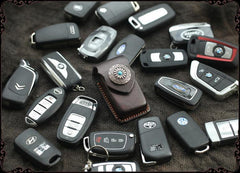 Cool Handmade Leather Mens Car Key Case Car Key Holder with Belt Loop For Men - iwalletsmen