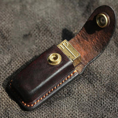 Cool Handmade Leather Mens Dunhill Lighter Case Lighter Holder with Belt Loop For Men - iwalletsmen