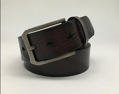 Handmade Cool Dark Brown Mens Leather Belt Black Leather Belt for Men - iwalletsmen