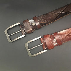 Handmade Cool Coffee Brown Leather Mens Belt Brown Leather Belt for Men - iwalletsmen