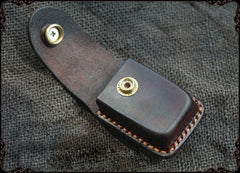 Cool Handmade Leather Mens Cartier Lighter Case Lighter Holder with Belt Loop For Men - iwalletsmen