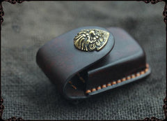 Cool Handmade Leather Mens Cartier Lighter Case Lighter Holder with Belt Loop For Men - iwalletsmen