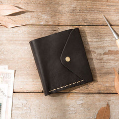 Cool Handmade Leather Mens Small Wallets Bifold Vintage billfold Wallet for Men - iwalletsmen