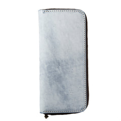 Cool Handmade Mens Blue Long Wallet Red Bifold Card Wallet Zipper Clutch Wallet For Men - iwalletsmen