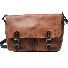 Cool Handmade Vintage Leather Mens Messenger Bags Shoulder Bag for men - iwalletsmen