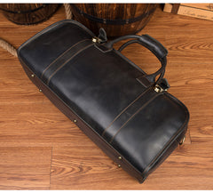 Cool Leather Mens Weekender Bag Shoulder Travel Bag Duffle Bag Coffee luggage Bag for Men - iwalletsmen