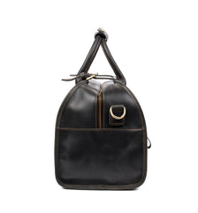 Cool Leather Mens Weekender Bag Shoulder Travel Bag Duffle Bag Coffee luggage Bag for Men - iwalletsmen