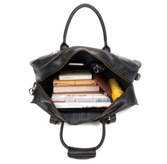Cool Leather Mens Weekender Bag Shoulder Travel Bag Duffle Bag Coffee luggage Bag for Men - iwalletsmen