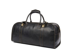 Cool Leather Mens Weekender Bag Shoulder Travel Bag Duffle Bag Coffee luggage Bag for Men - iwalletsmen