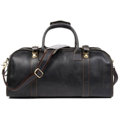 Cool Leather Mens Weekender Bag Shoulder Travel Bag Duffle Bag Coffee luggage Bag for Men - iwalletsmen