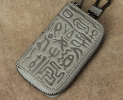 Cool Leather Aztec Designed Mens Car Key Key Wallet Small Key Holders for Men - iwalletsmen