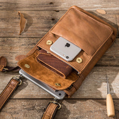 Cool Leather Belt Pouches Mens Waist Bag Shoulder Bag for Men - iwalletsmen