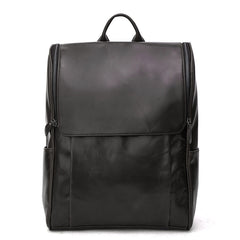 Cool Leather Black Mens Large Brown Backpacks Travel Backpack 14inch Laptop Backpack for Men - iwalletsmen