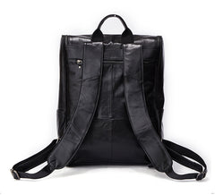 Cool Leather Black Mens Large Brown Backpacks Travel Backpack 14inch Laptop Backpack for Men - iwalletsmen