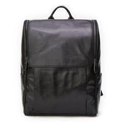 Cool Leather Black Mens Large Brown Backpacks Travel Backpack 14inch Laptop Backpack for Men - iwalletsmen