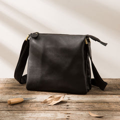 Cool Leather Black Mens Messenger Bags Vintage Shoulder Bags  for Men - iwalletsmen