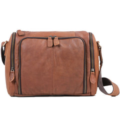 Cool Leather Brown Mens Messenger Bags Vintage Shoulder Bag  for Men - iwalletsmen