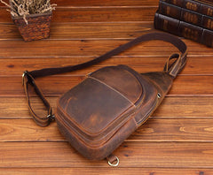 Cool Leather Chest Bag Sling Bag Sling Crossbody Bag Sling Travel Bag Sling Hiking Bags For Men - iwalletsmen